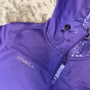 O'Neill Purple Adult Zipper Hooded Sweater Jacked Medium Work Out